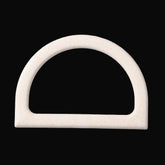 Plastic D Shape Purse Bag Handles (2 Pieces) 4.5x3.25 Inch 9mm White For Making Accessories Spare Replacements